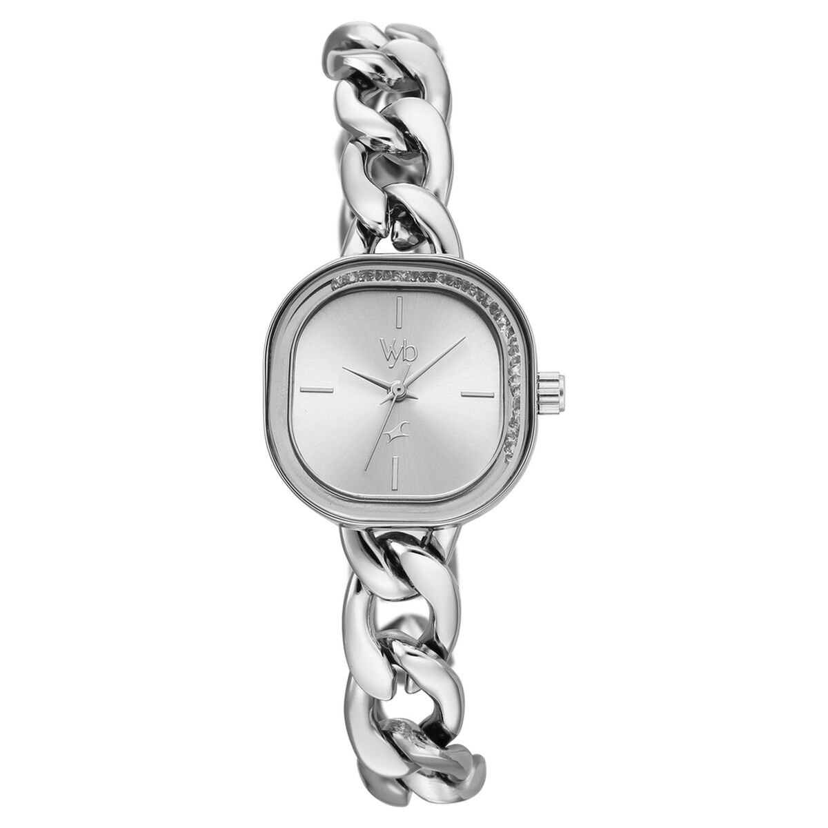 Vyb Starlet By Fastrack Quartz Analog Silver Dial Silver Metal Strap Watch For Girls 1