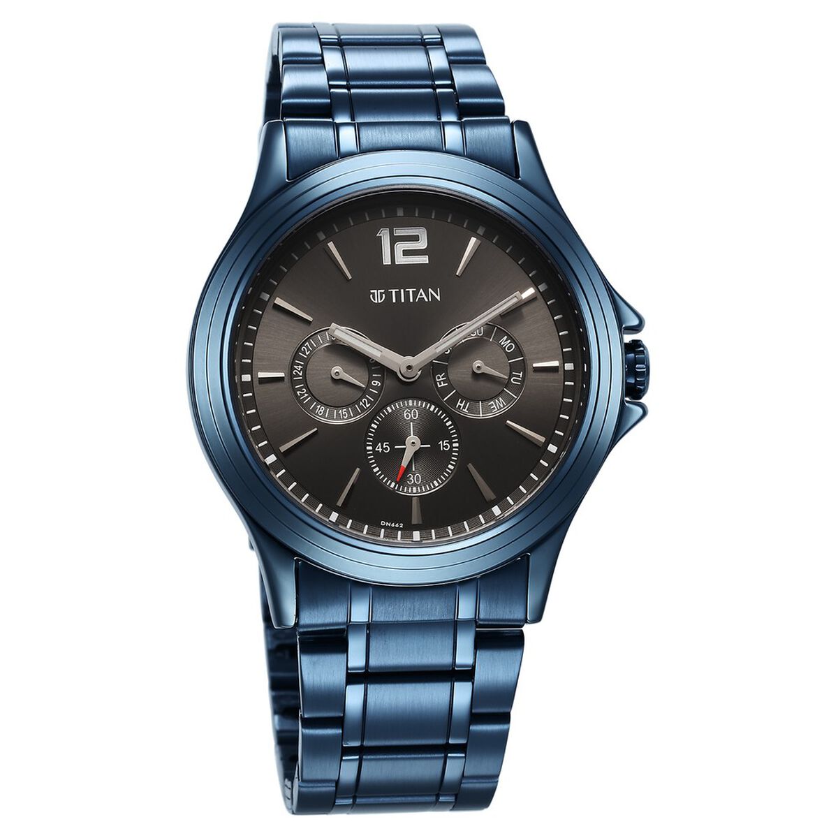 Titan Neo Splash Anthracite Dial Quartz Multifunction Stainless Steel Strap Watch for Men 2