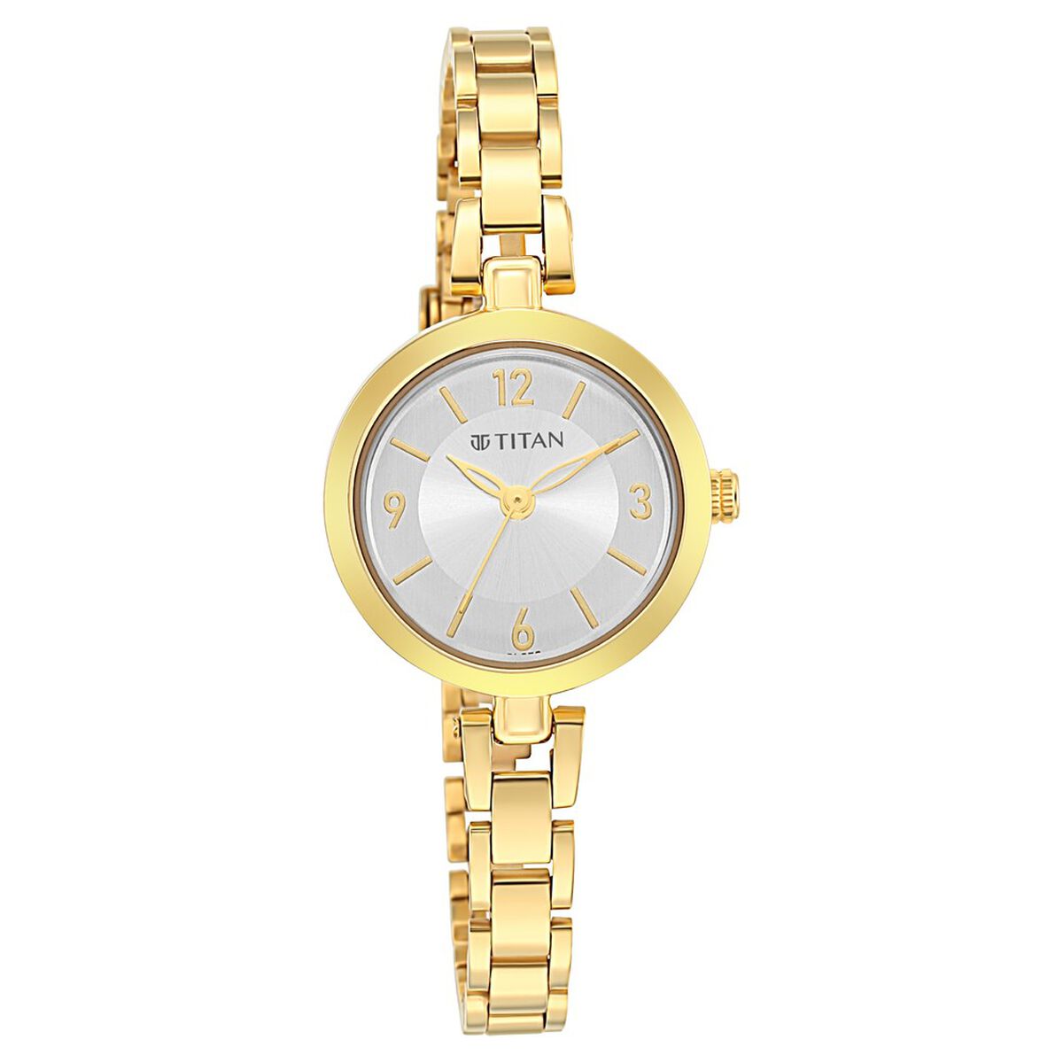 Titan Lagan Silver Dial Analog Metal Strap Watch for Women 1