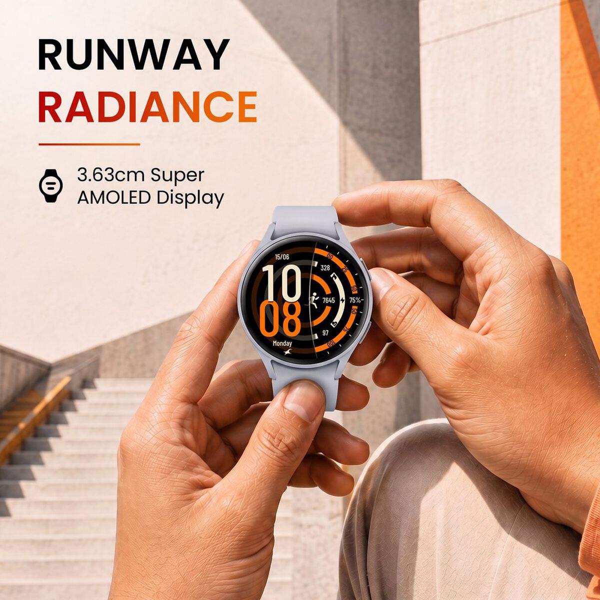 Fastrack Smart Revoltt XR1 Pro Smartwatch with 3.63 cm AMOLED Display BT Calling & Health Tracking 2