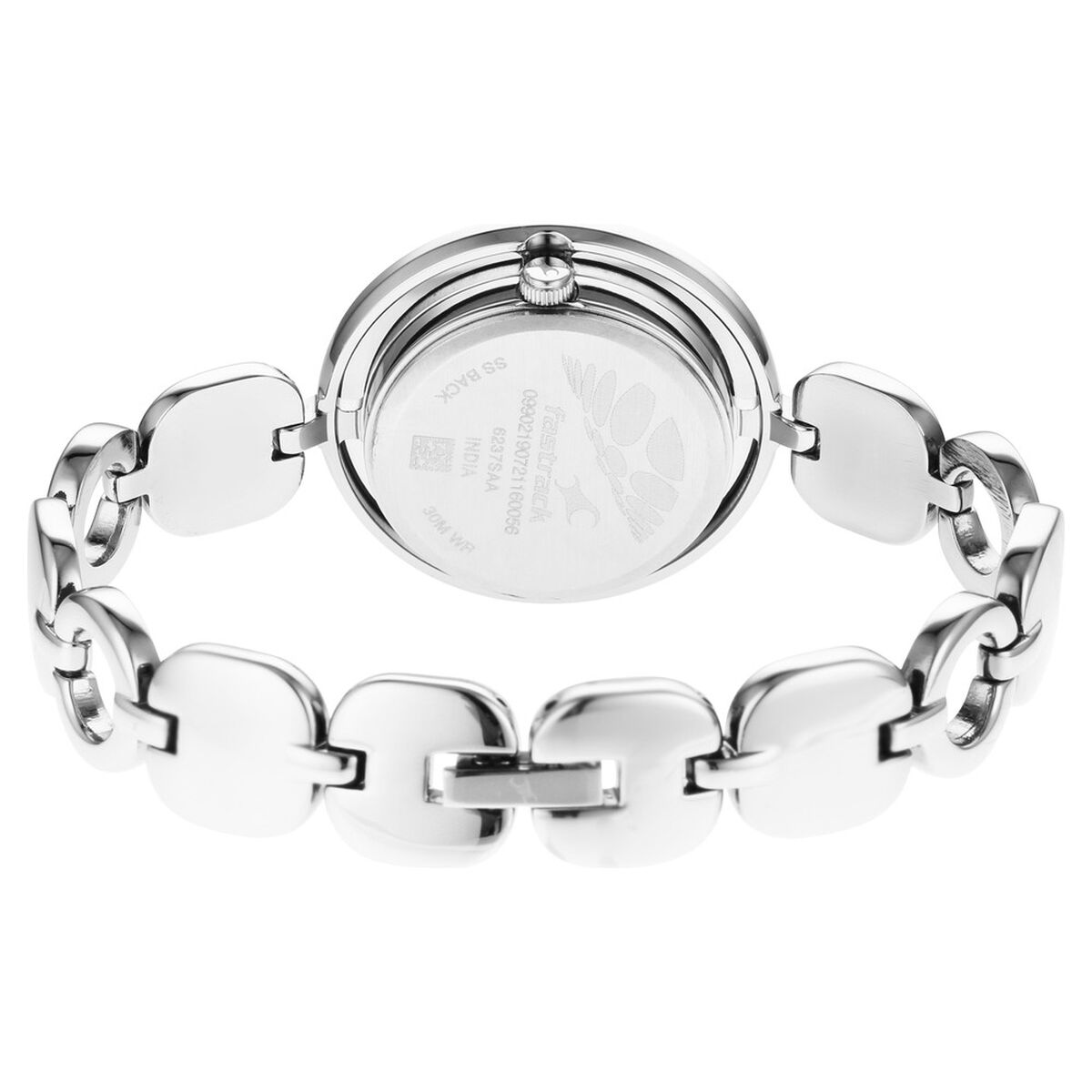 Fastrack Glitch Quartz Analog Silver Dial Metal Strap Watch for Girls 5