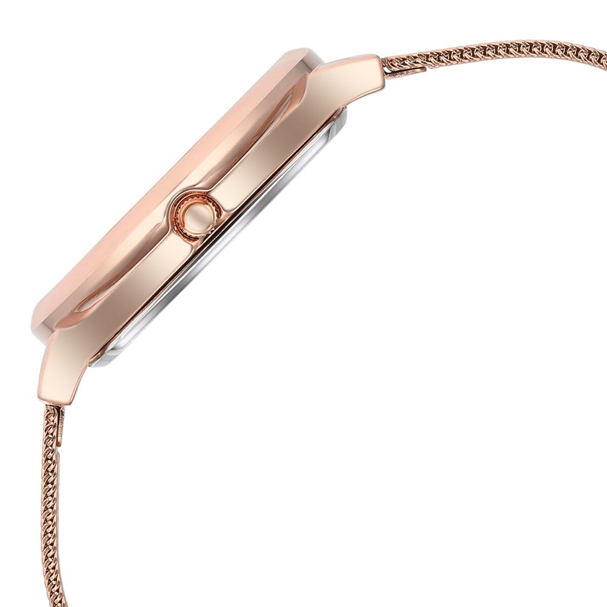 Fastrack Vyb Charmer Quartz Analog Rose Gold Dial Stainless Steel Strap Watch for Girls 5