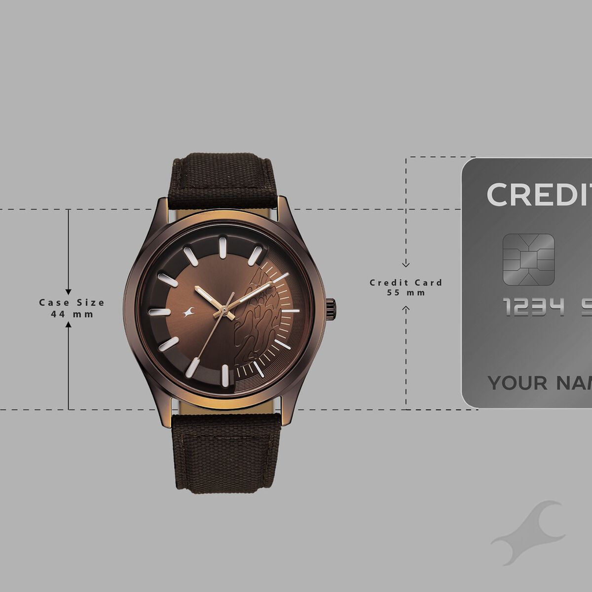 Fastrack Wild Quartz Analog Brown Dial Brown Leather Strap Watch For Guys 4