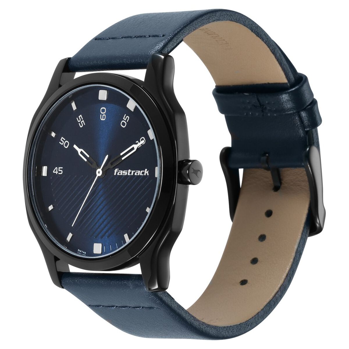 Fastrack Stunners Quartz Analog Blue Dial Leather Strap Watch for Guys 4