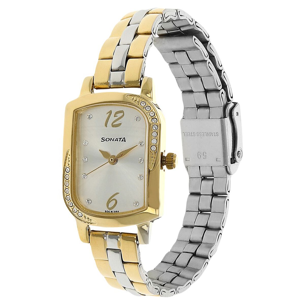 Sonata Quartz Analog Silver Dial Stainless Steel Strap Watch for Women 2