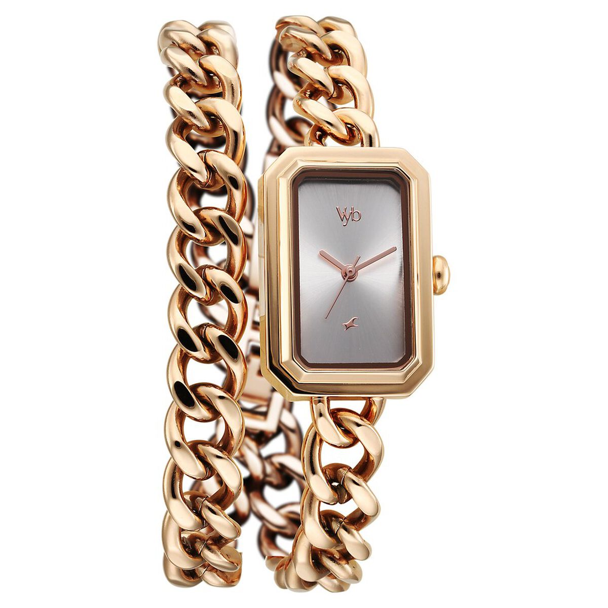 Vyb Showstopper By Fastrack Quartz Analog Silver Dial Metal Strap Watch For Girls 2