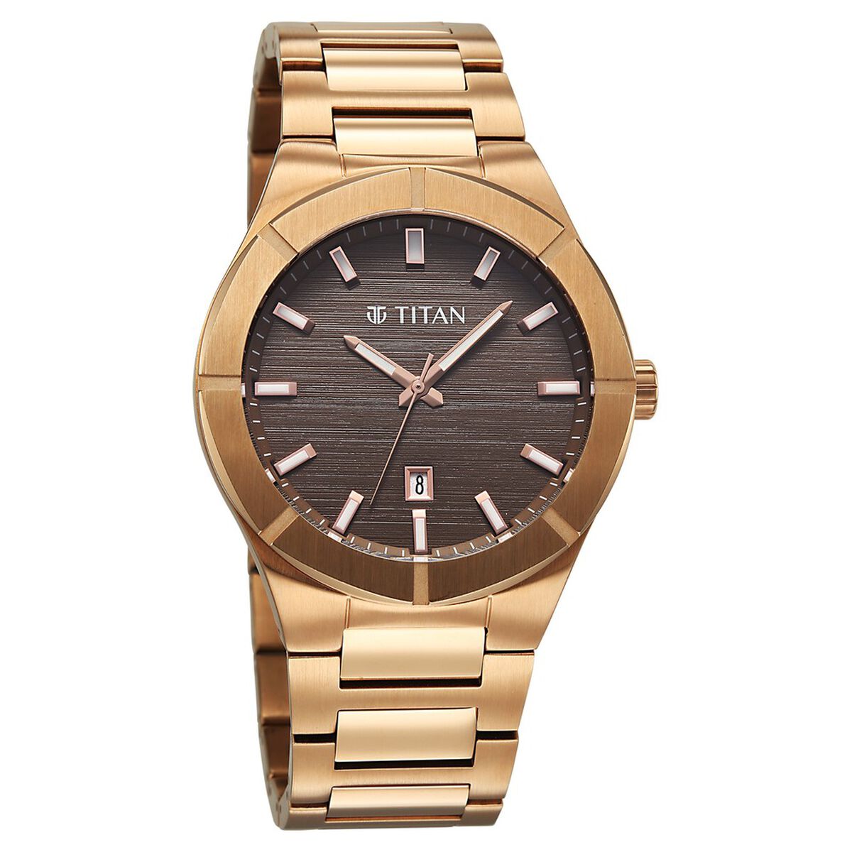 Titan Regalia Marque Analog with Brown Dial Rose Gold Strap Watch for Men 2