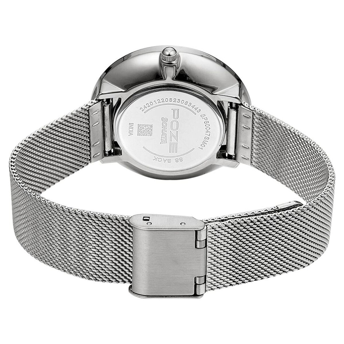 Poze by Sonata Quartz Analog Pink Dial Stainless Steel Strap Watch for Women 5