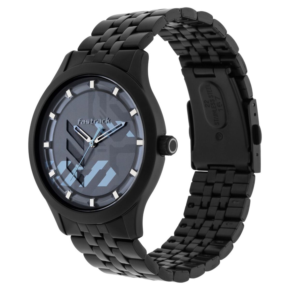 Fastrack Gamify Quartz Analog Grey Dial Metal Strap Watch for Guys 3