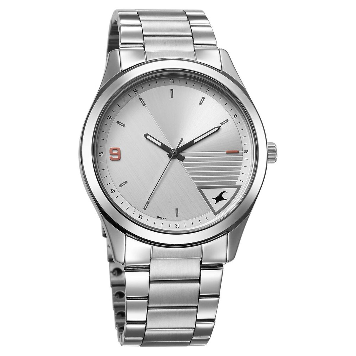 Fastrack Stunners Quartz Analog Silver Dial Silver Metal Strap Watch For Guys 2