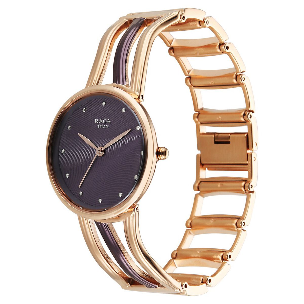 Titan Raga Sierra Quartz Analog Brown Dial Two Toned Metal Strap Watch For Women 3