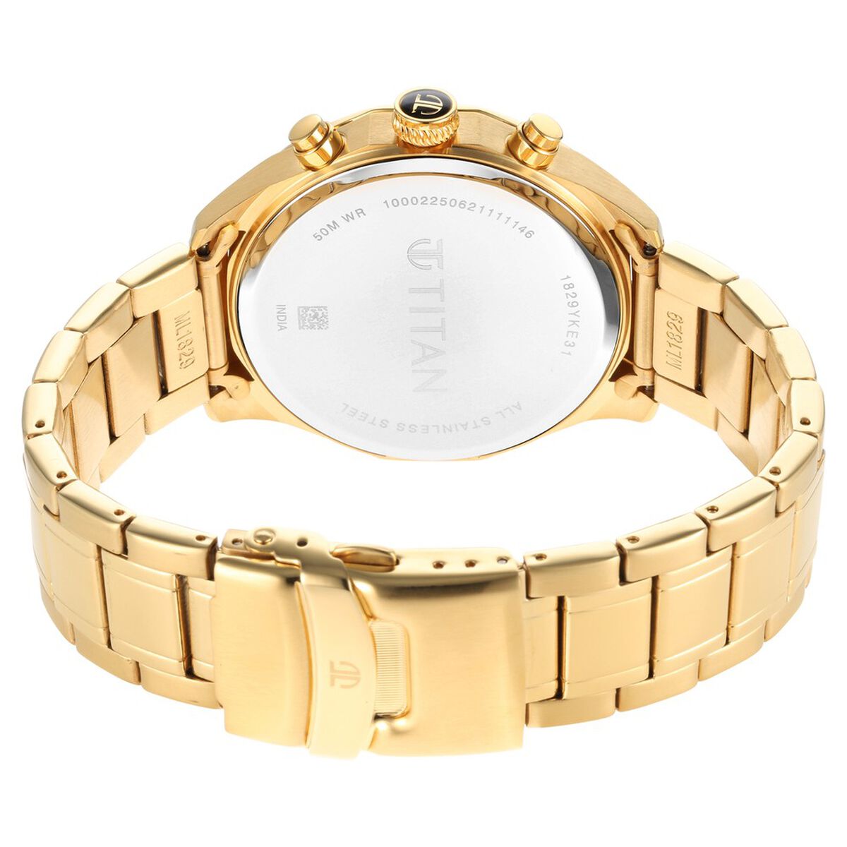 Titan Regalia Opulent Black Dial Quartz Multifunction Stainless Steel Strap watch for Men 5