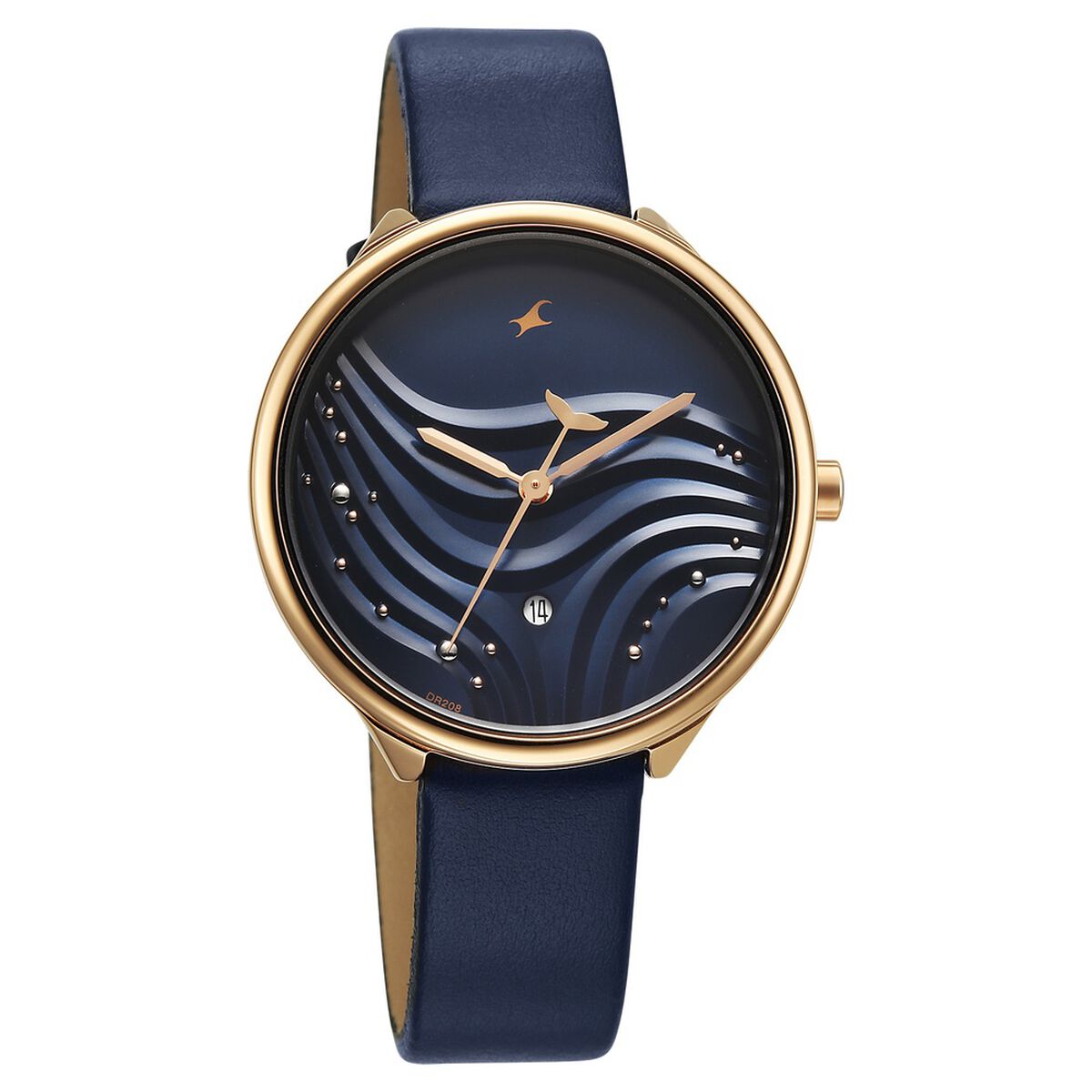 Fastrack Oceanyx Quartz Analog with Date Blue Dial Blue Strap Watch For Girls 2