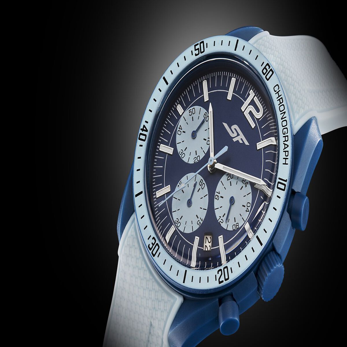 SF Genesis Bold Chronograph Watch for Men with Light Blue Strap 5