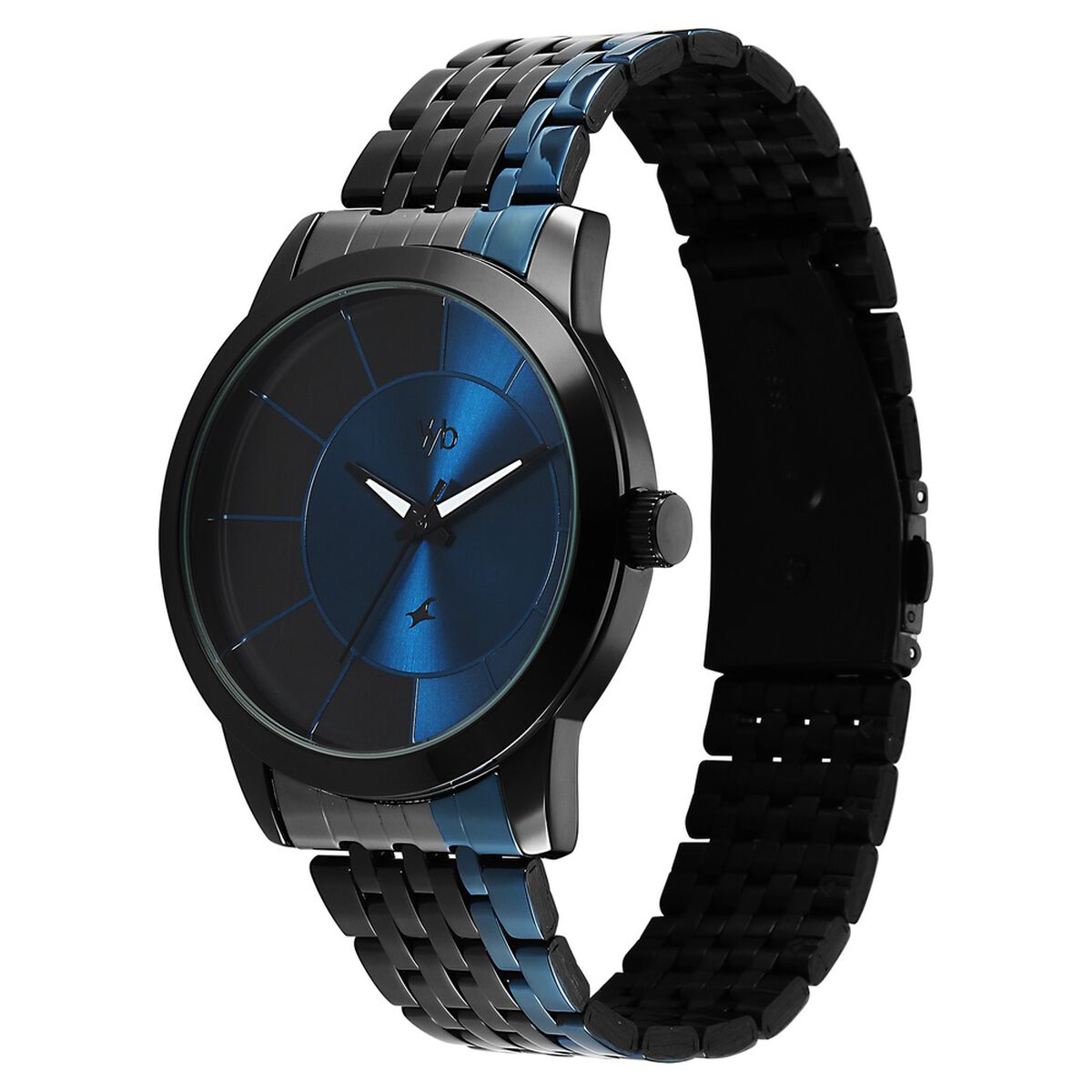 Vyb Phantom By Fastrack Quartz Analog Two Toned Dial Two Toned Stainless Steel Strap Watch For Guys 3