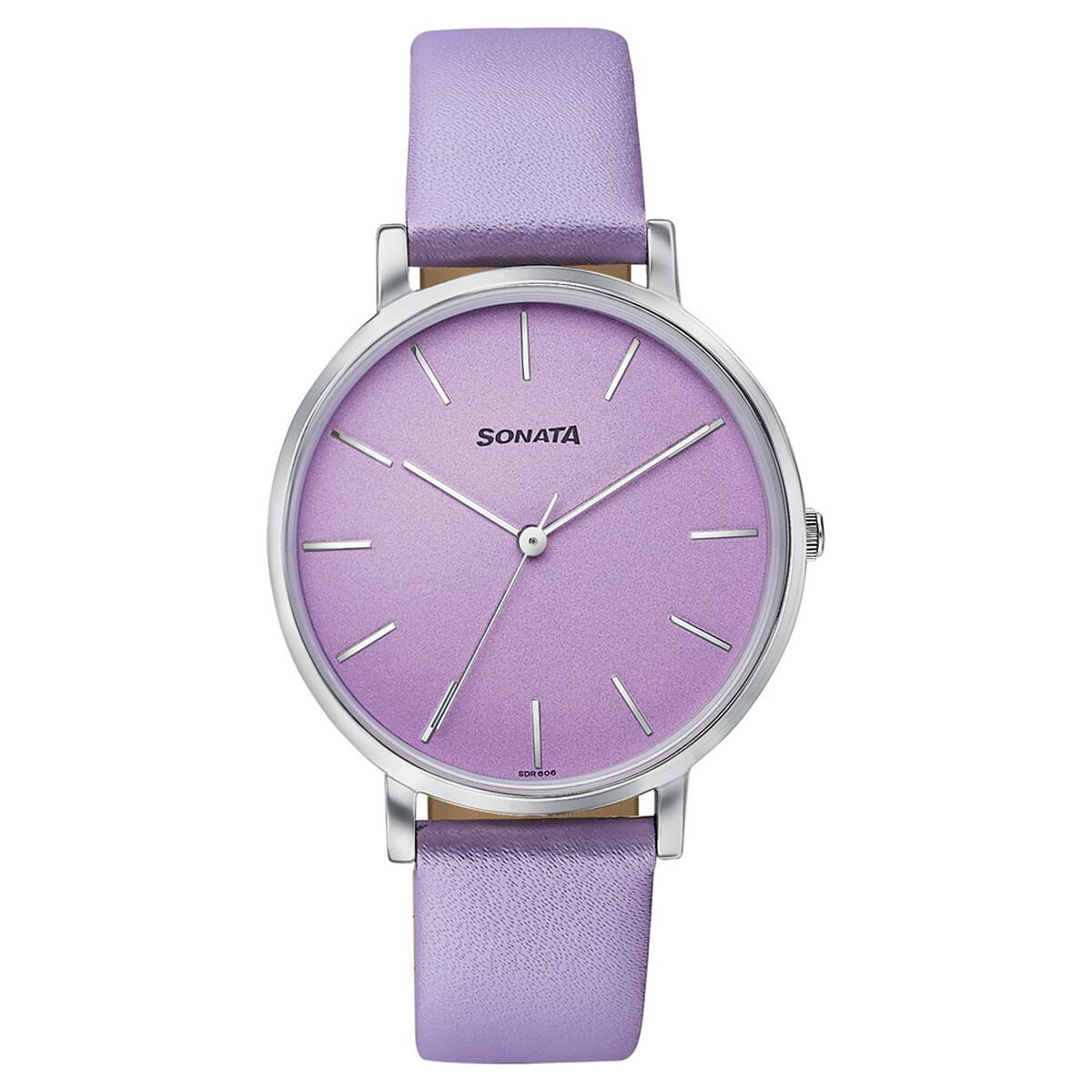 Sonata Pastel Play Quartz Analog Lavender Dial Leather Strap Watch For Women 1