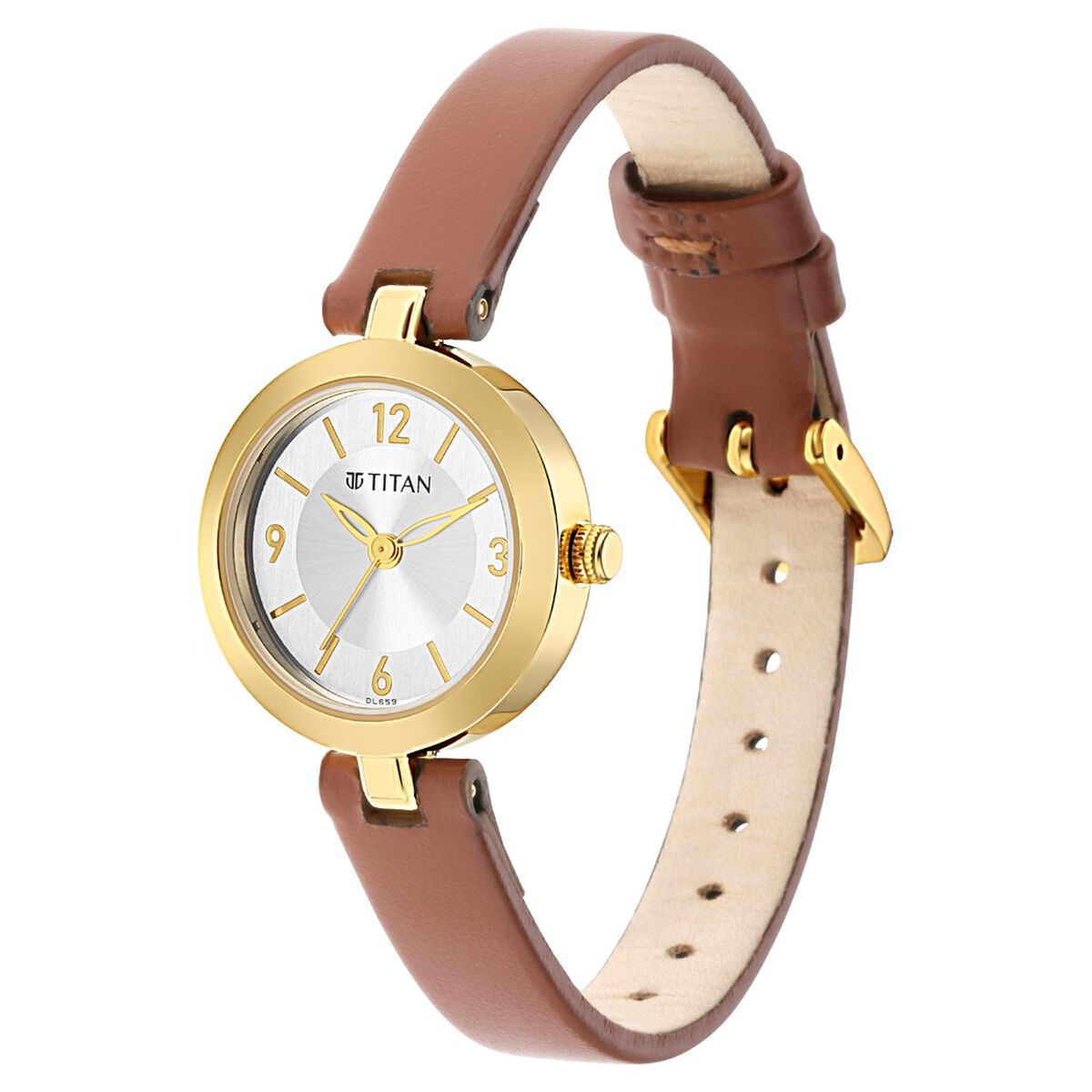 Titan Lagan Silver Dial Analog Leather Strap Watch for Women 3