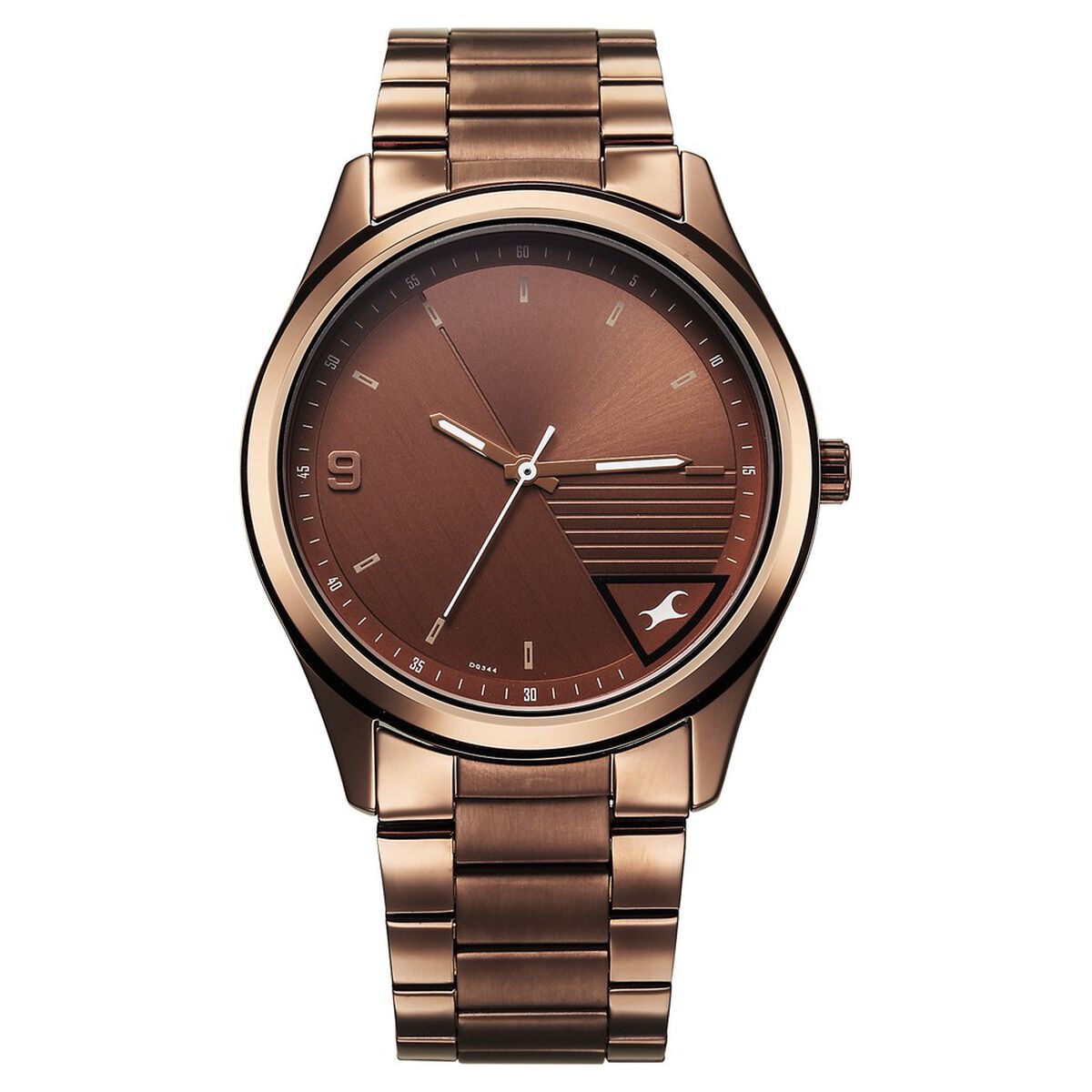 Fastrack Stunners Quartz Analog Brown Dial Brown Metal Strap Watch For Guys 1
