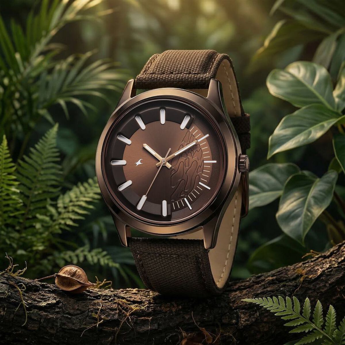 Fastrack Wild Quartz Analog Brown Dial Brown Leather Strap Watch For Guys 2