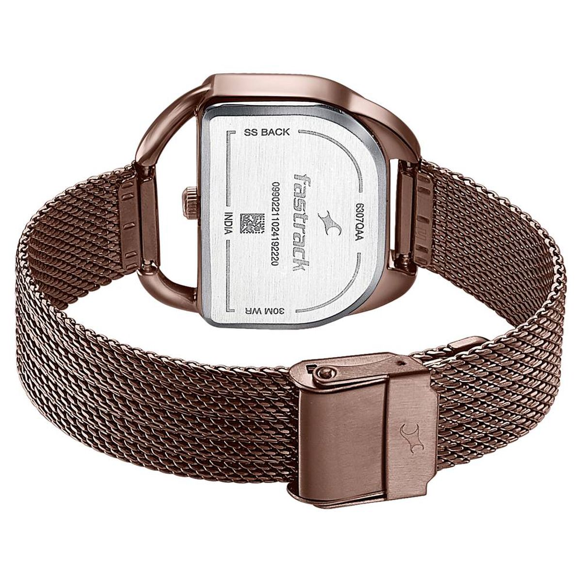 Fastrack Style Up Quartz Analog Brown Dial Brown Stainless Steel Strap Watch For Girls 5
