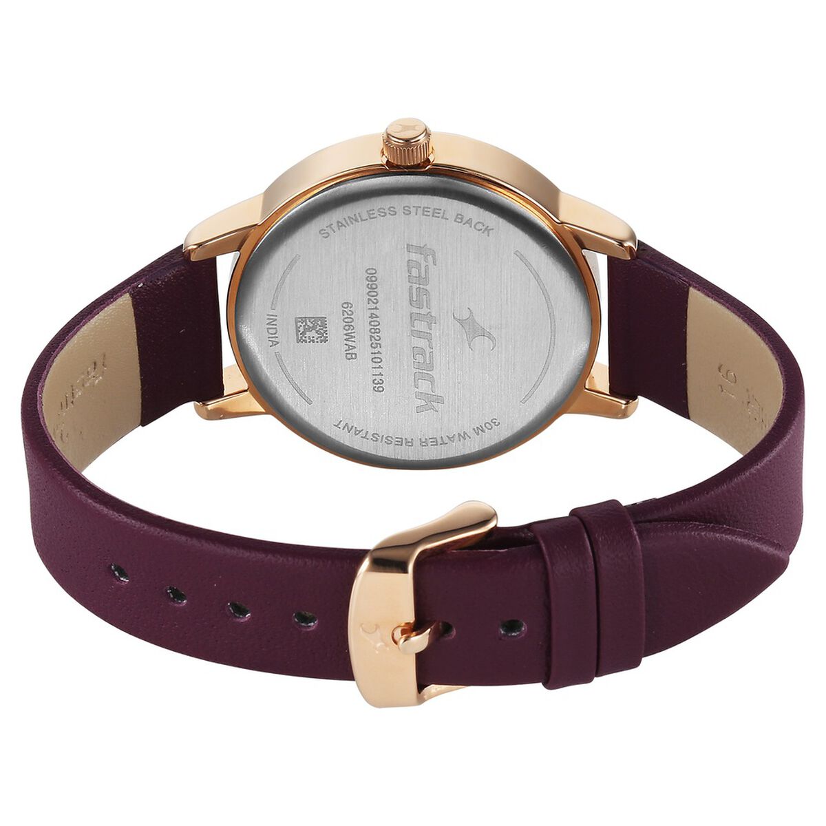 Fastrack Style Up Quartz Analog Maroon Dial Maroon Colour Leather Strap Watch For Girls 5