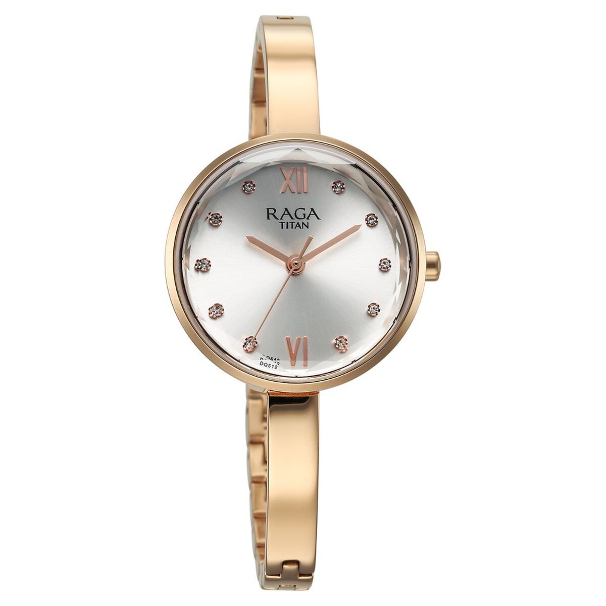 Titan Raga Showstopper Quartz Analog Silver Dial Rose Gold Metal Strap Watch For Women 2