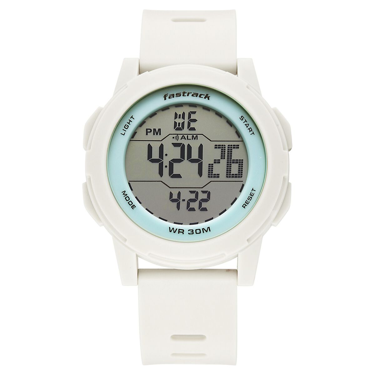 Fastrack Streetstyle Digital Dial Beige Polyether Strap Watch For Unisex 1
