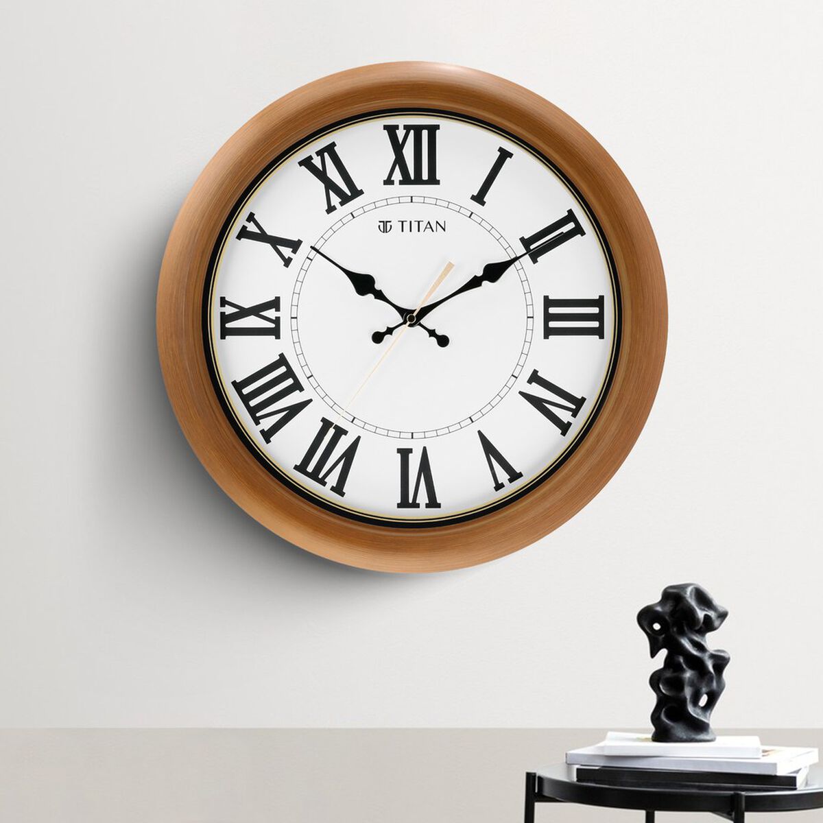 Titan Classic White Wall Clock with Silent Sweep Technology - 42 cm x 42 cm (Large) 1
