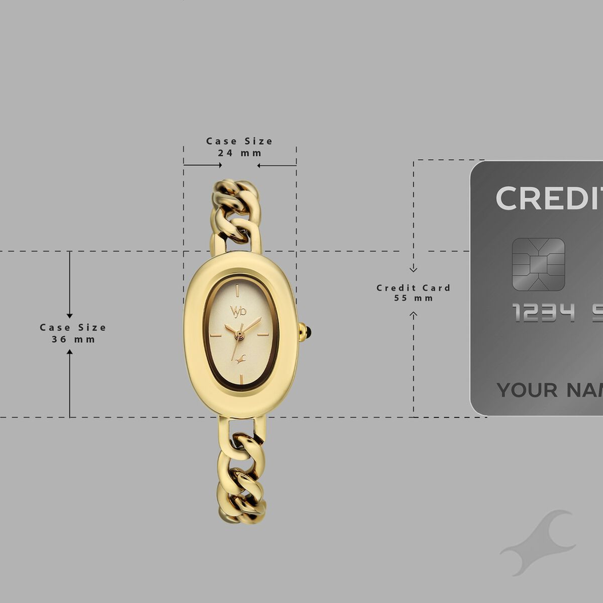 Vyb Mirage By Fastrack Quartz Analog Golden Dial Golden Metal Strap Watch For Girls 4