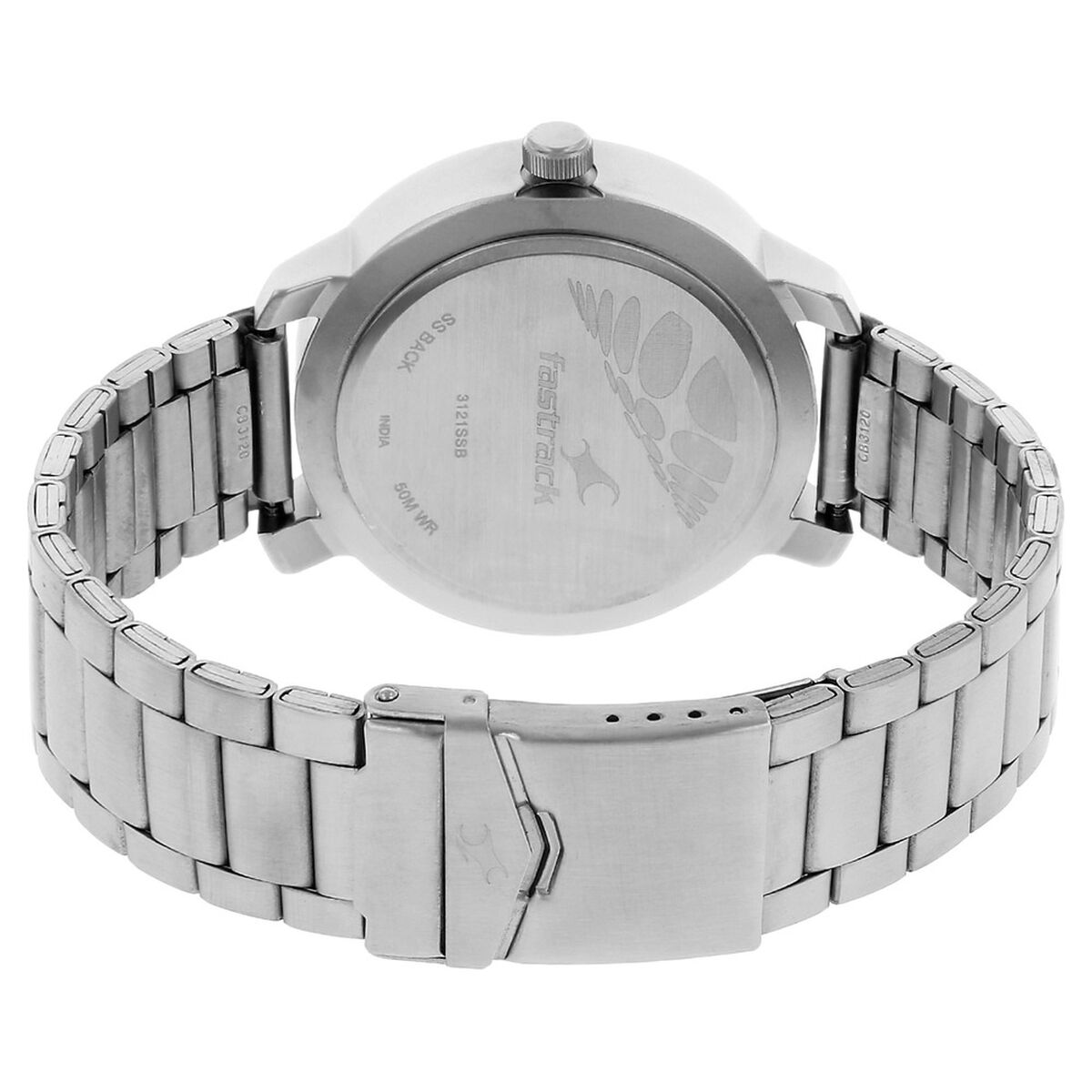 Fastrack Quartz Analog White Dial Stainless Steel Strap Watch for Guys 4