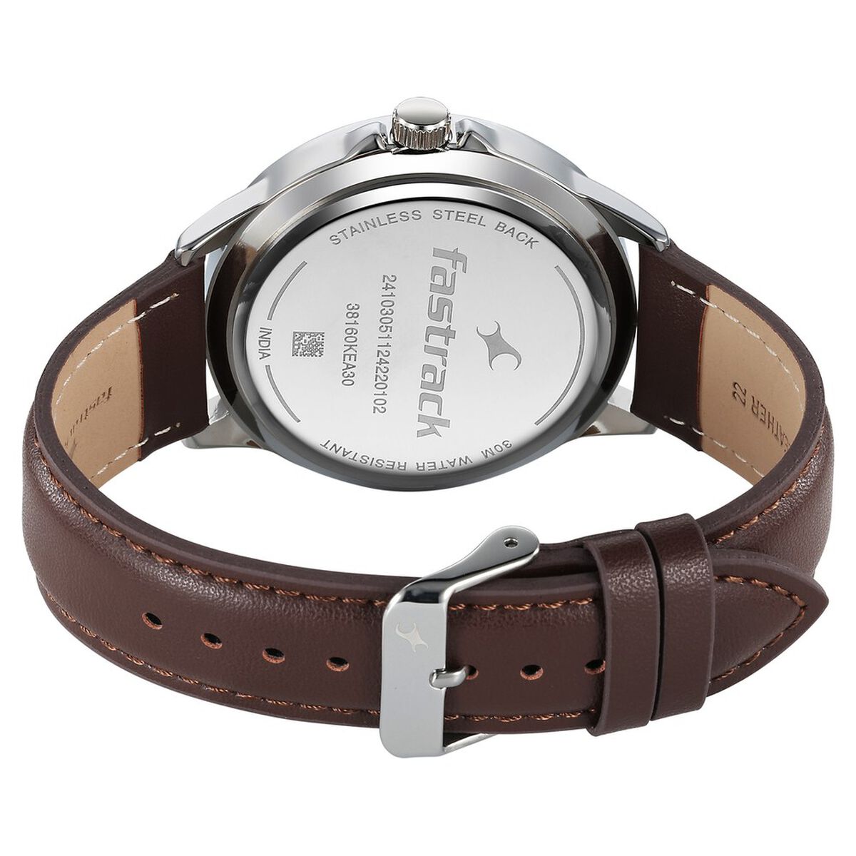Fastrack Stunners X Quartz Analog Green Dial Leather Strap Watch For Guys 5