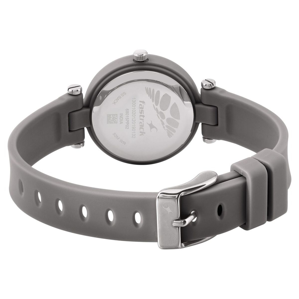 Fastrack Trendies Quartz Analog Grey Dial Silicone Strap Watch for Girls 5