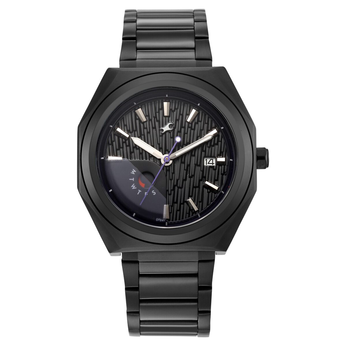 Fastrack Oceanyx 2.0 Analog Watch with Day Date for Men with Black Dial & Black Metal Strap 1