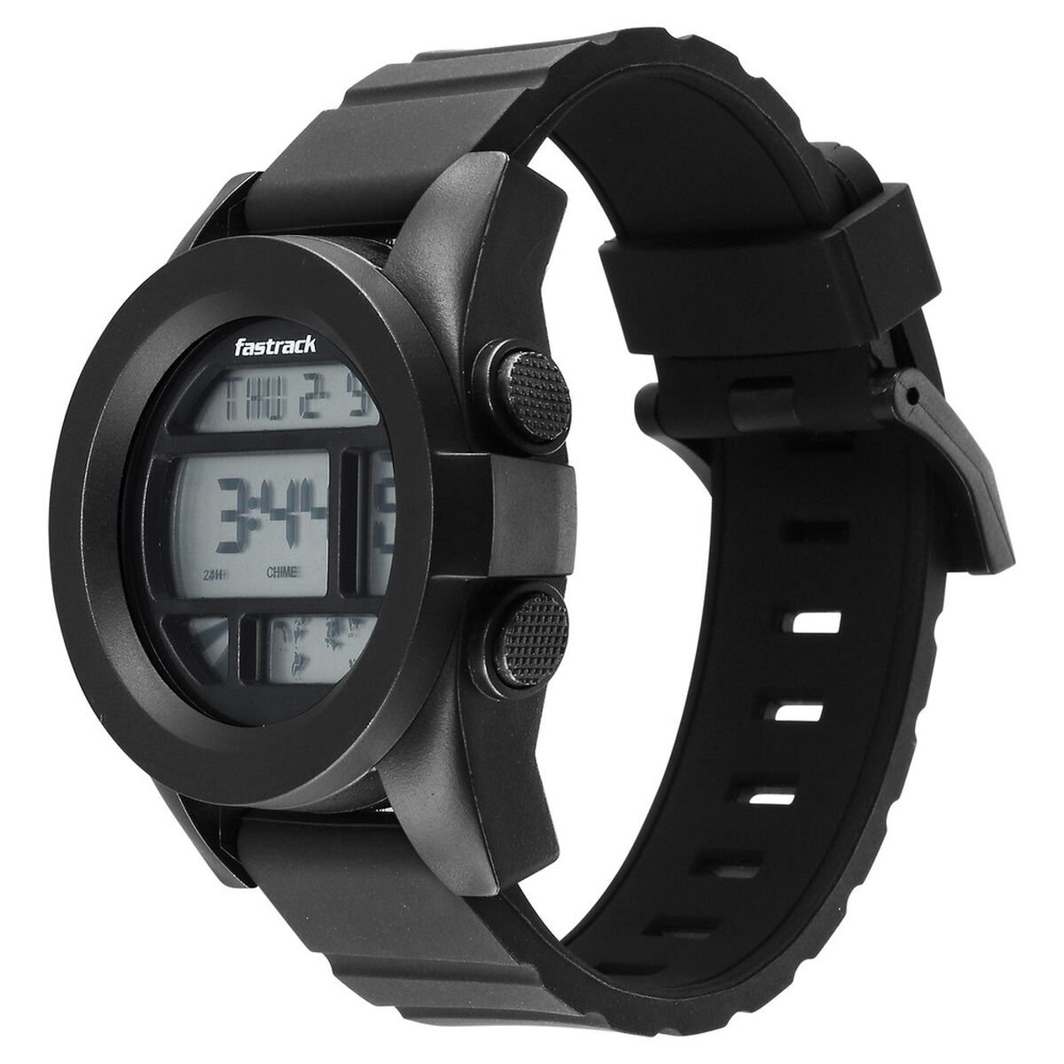 Fastrack StreetStyle Digital Black Dial Black Silicone Strap Watch For Guys 3