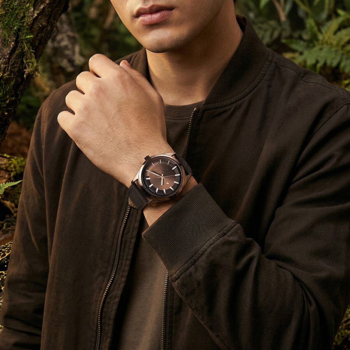 Fastrack Wild Quartz Analog Brown Dial Brown Leather Strap Watch For Guys 3