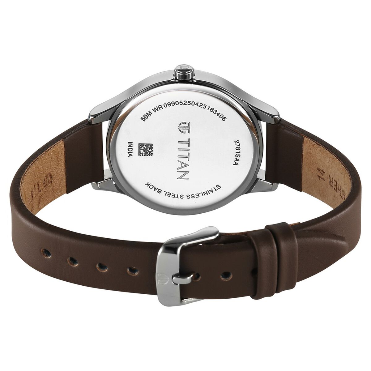 Titan Workwear Quartz Analog Rose Gold Dial Brown Colour Leather Strap Watch For Women 5