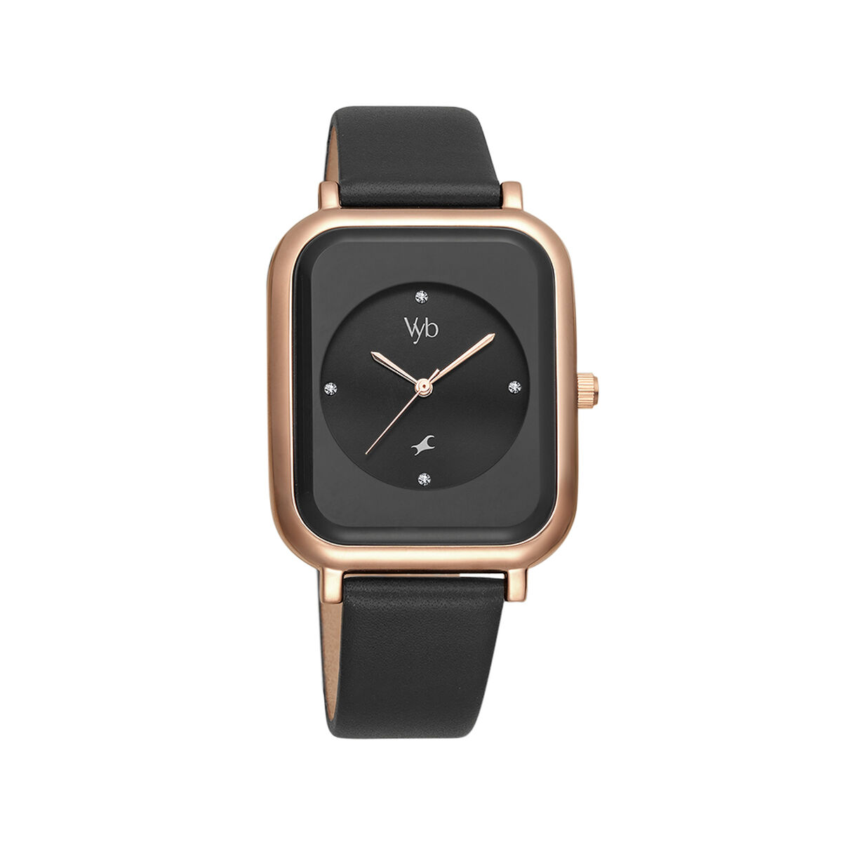 Fastrack Vyb Muse Quartz Analog Black Dial Leather Strap Watch for Girls 2