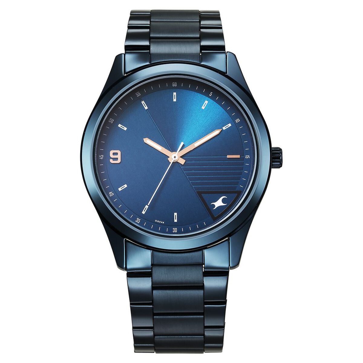 Fastrack Stunners Quartz Analog Blue Dial Blue Metal Strap Watch For Guys 1