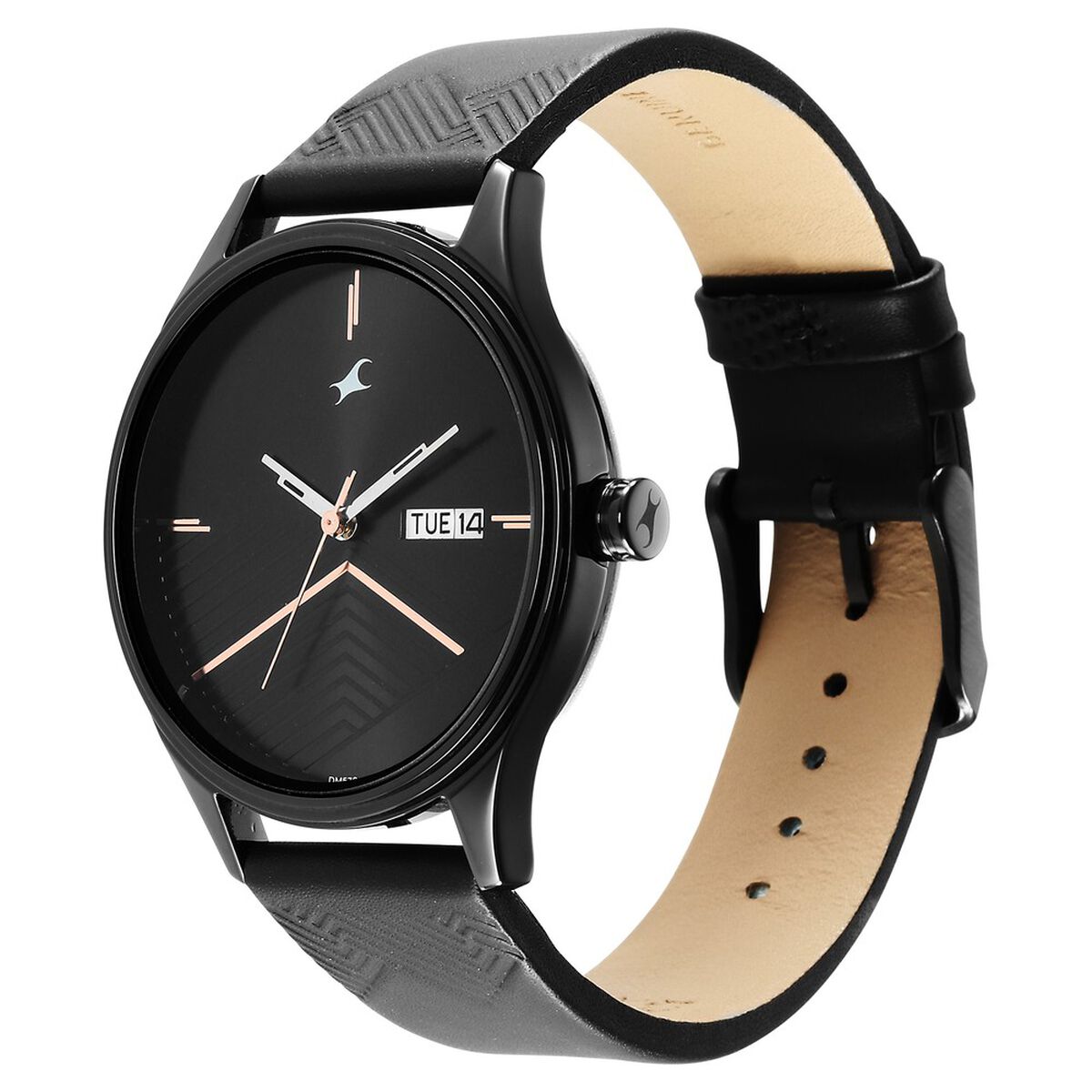 Fastrack Style Up Black Dial Leather Strap Watch for Guys 4