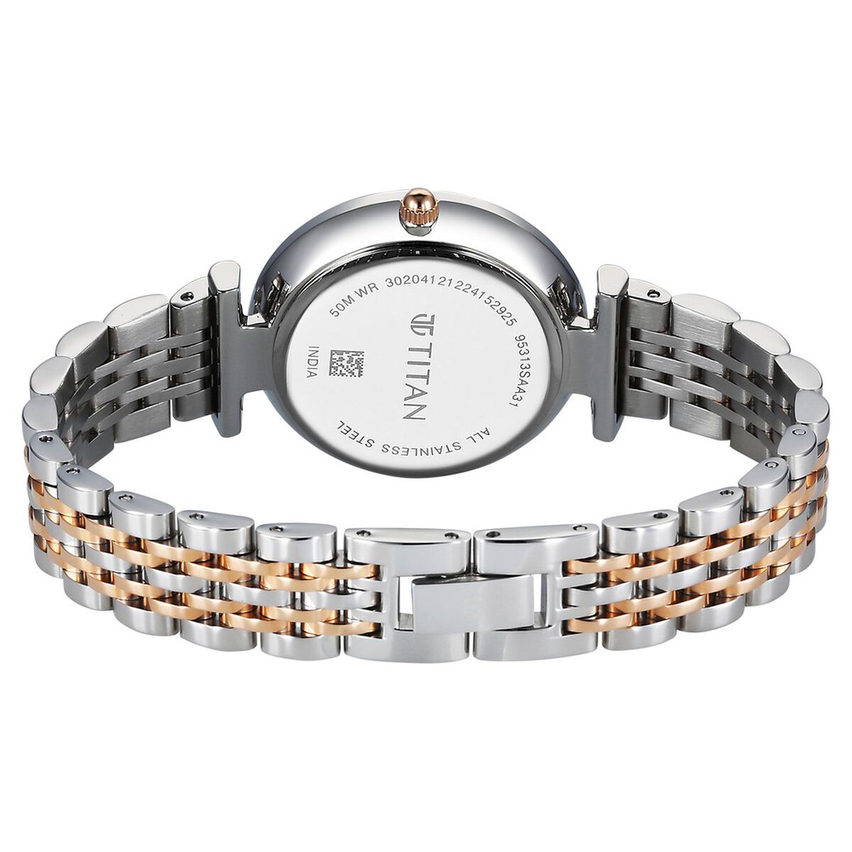 Titan Workmode Quartz Analog Silver Dial Metal Strap watch For Women 5
