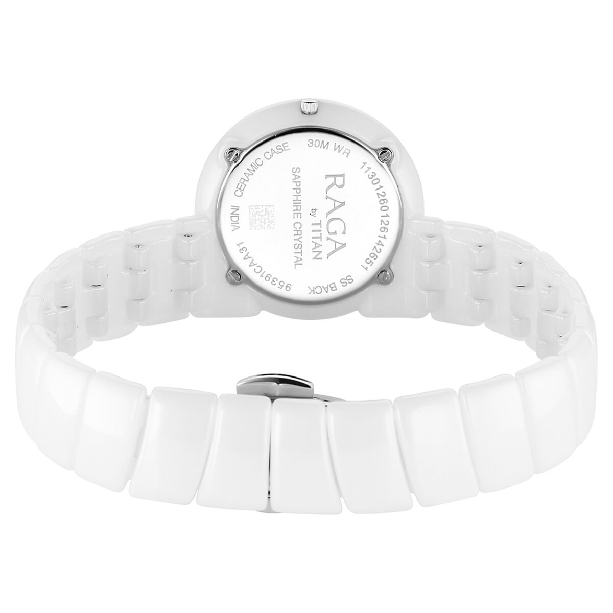 Titan Raga Chic Glam Quartz Analog Two Toned Dial With Mother OF Pearl White Ceramic Strap Watch For Women 5