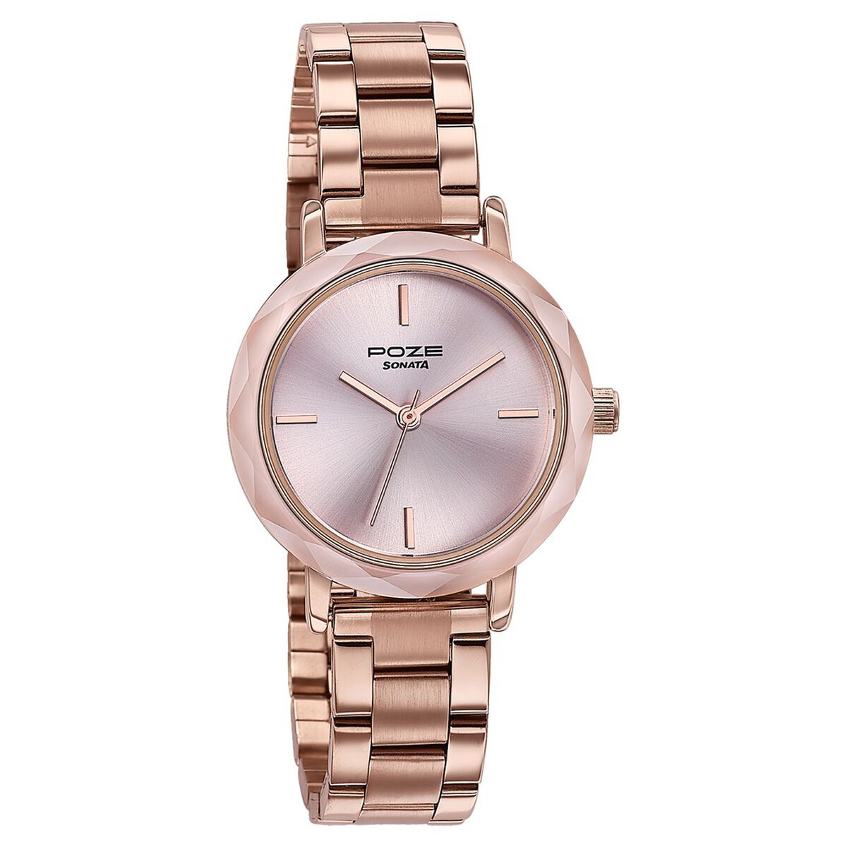 Sonata Poze Quartz Analog Pink Dial Stainless Steel Strap Watch For Women 3