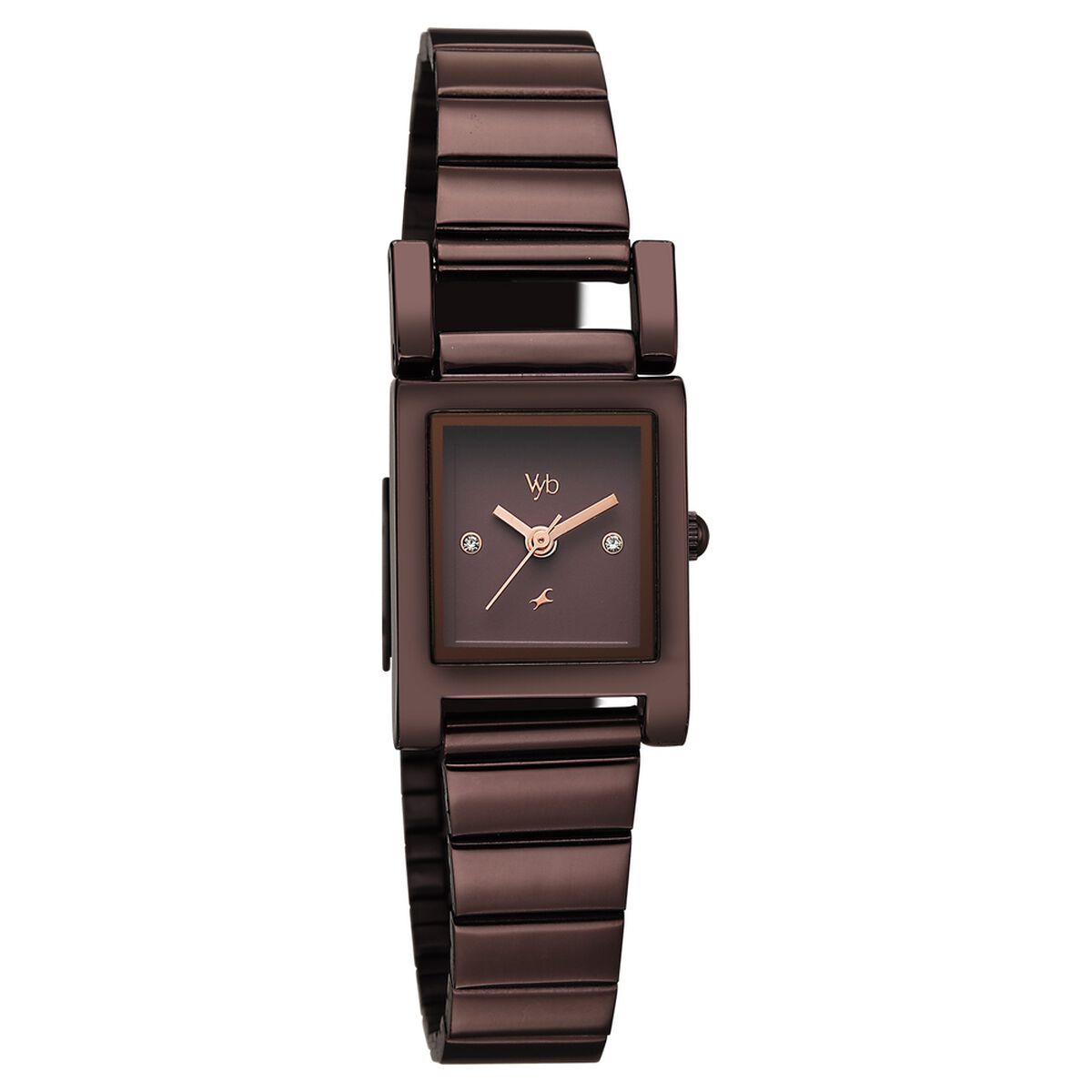 Vyb Muse By Fastrack Quartz Analog Brown Dial Brown Stainless Steel Strap Watch For Girls 2