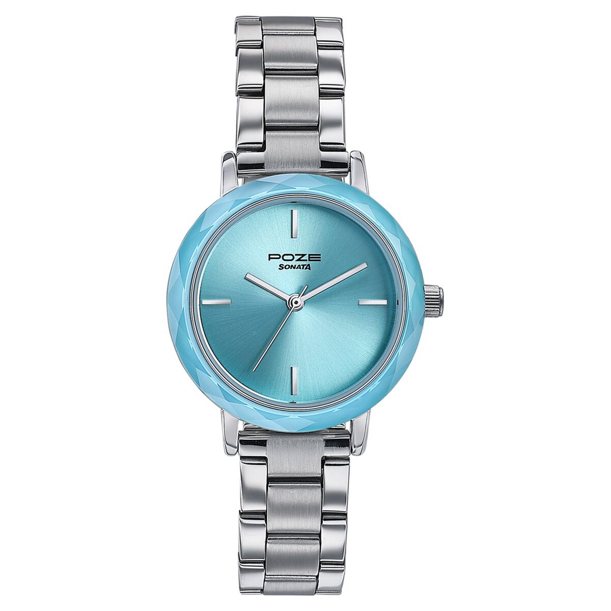 Sonata Poze Quartz Analog Blue Dial Stainless Steel Strap Watch For Women 2