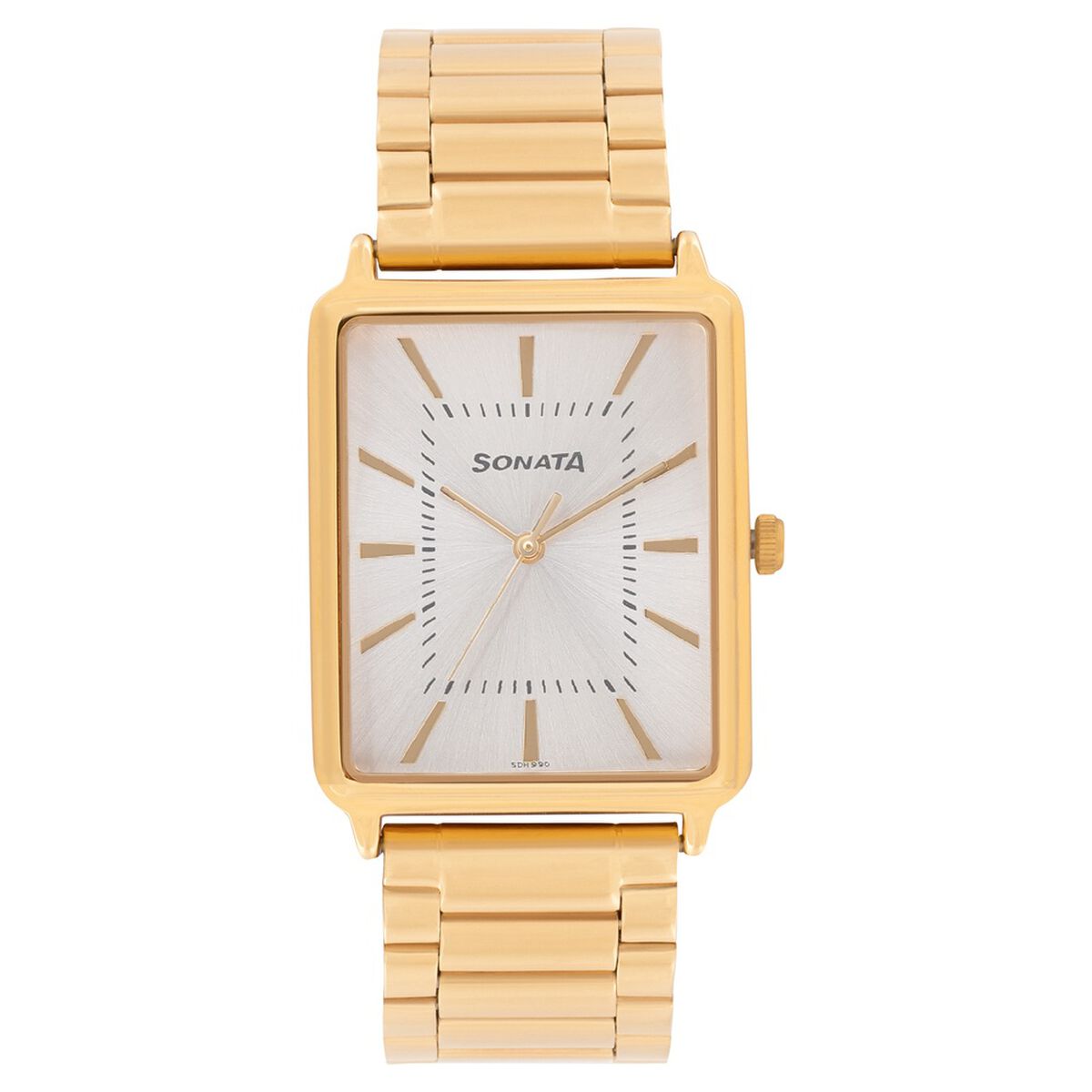 Sonata Quartz Analog Silver Dial Stainless Steel Strap Watch for Men 1