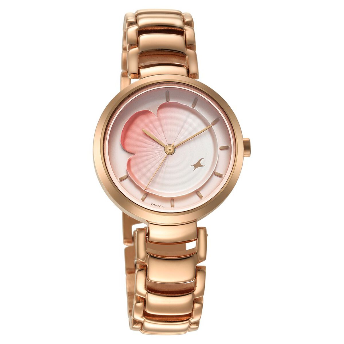 Fastrack Uptown Retreat Quartz Analog Pink Dial Metal Strap Watch for Girls 3