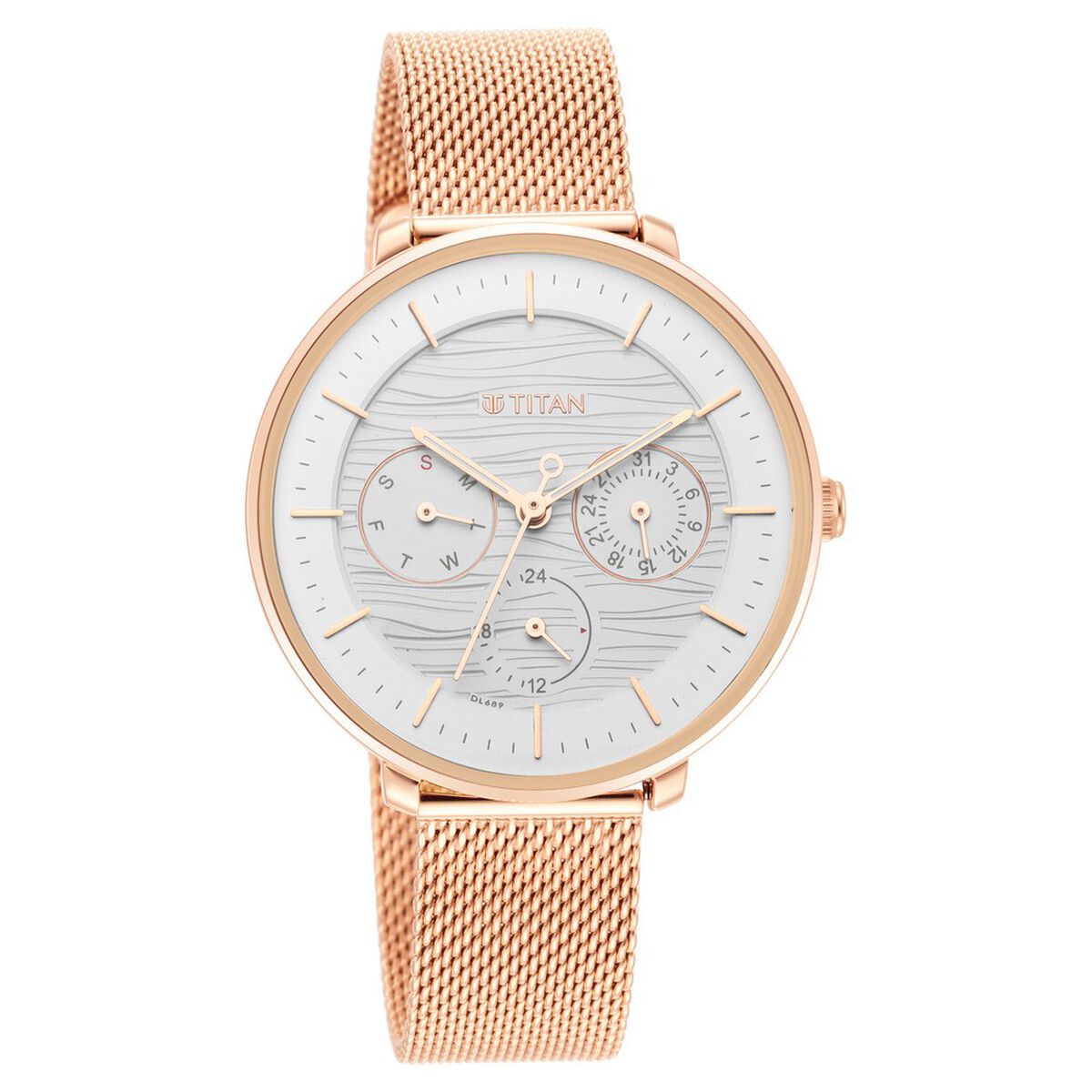 Titan Womens's Svelte Silver: Multi-Function Watch Metal Strap 1