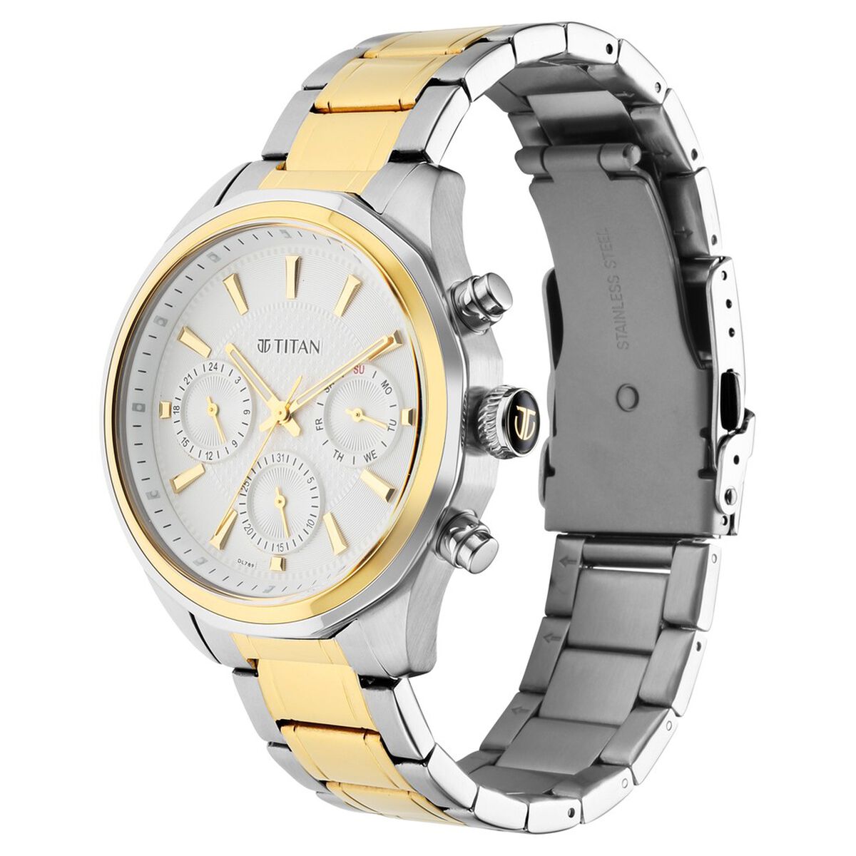 Titan Regalia Opulent Multifunction Silver Dial Silver Stainless Steel Strap Watch For Men 3