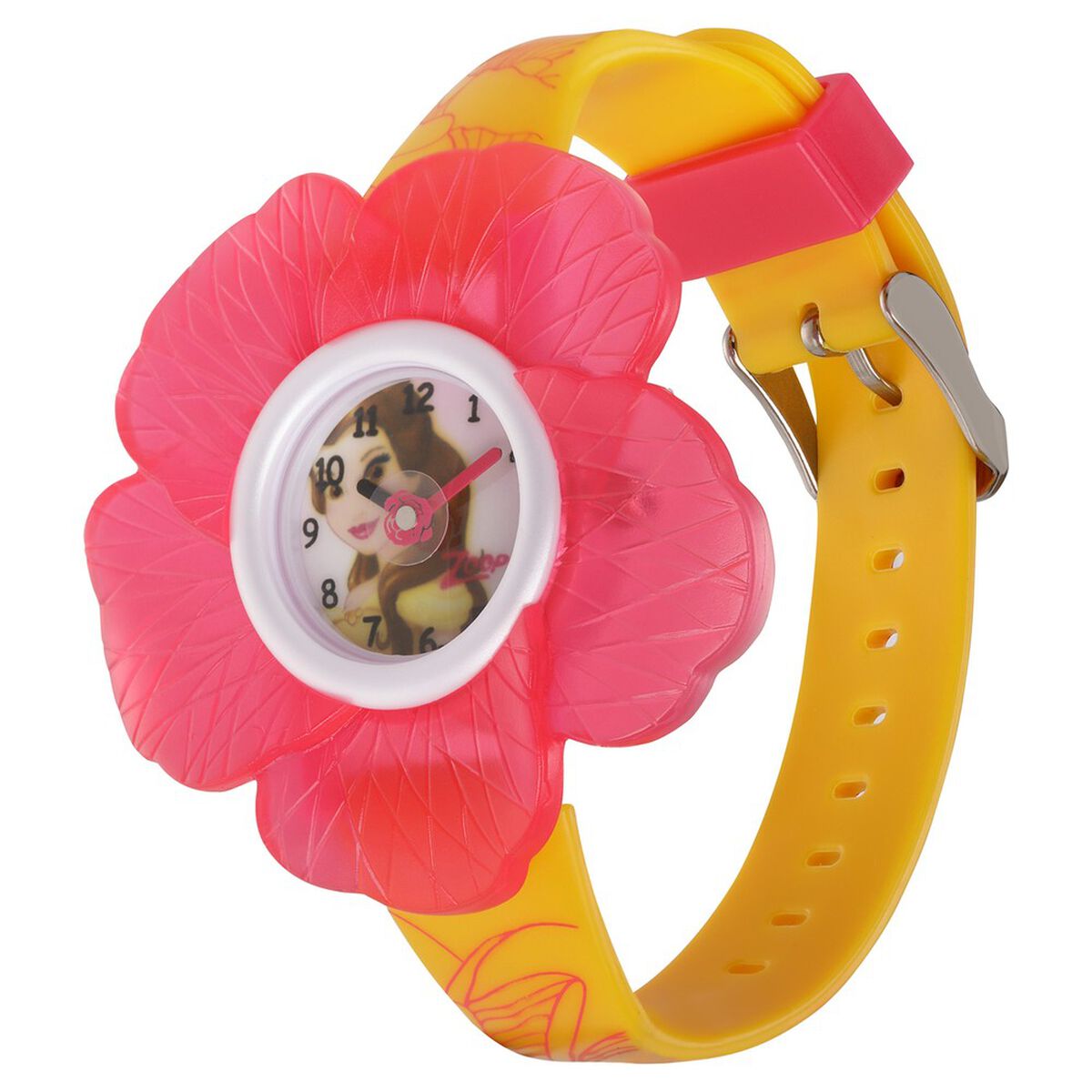 Zoop Disney Princess Analog Watch with White Dial & MulticolouredStrap for Girls Kids, from House of Titan 3