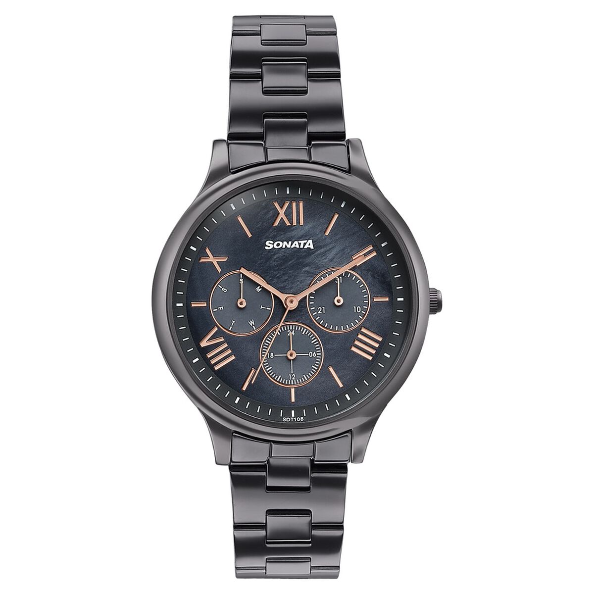 Sonata Women's Work Wear braitiful gun metal Watch - Premium Multifunction design for everyday style 1